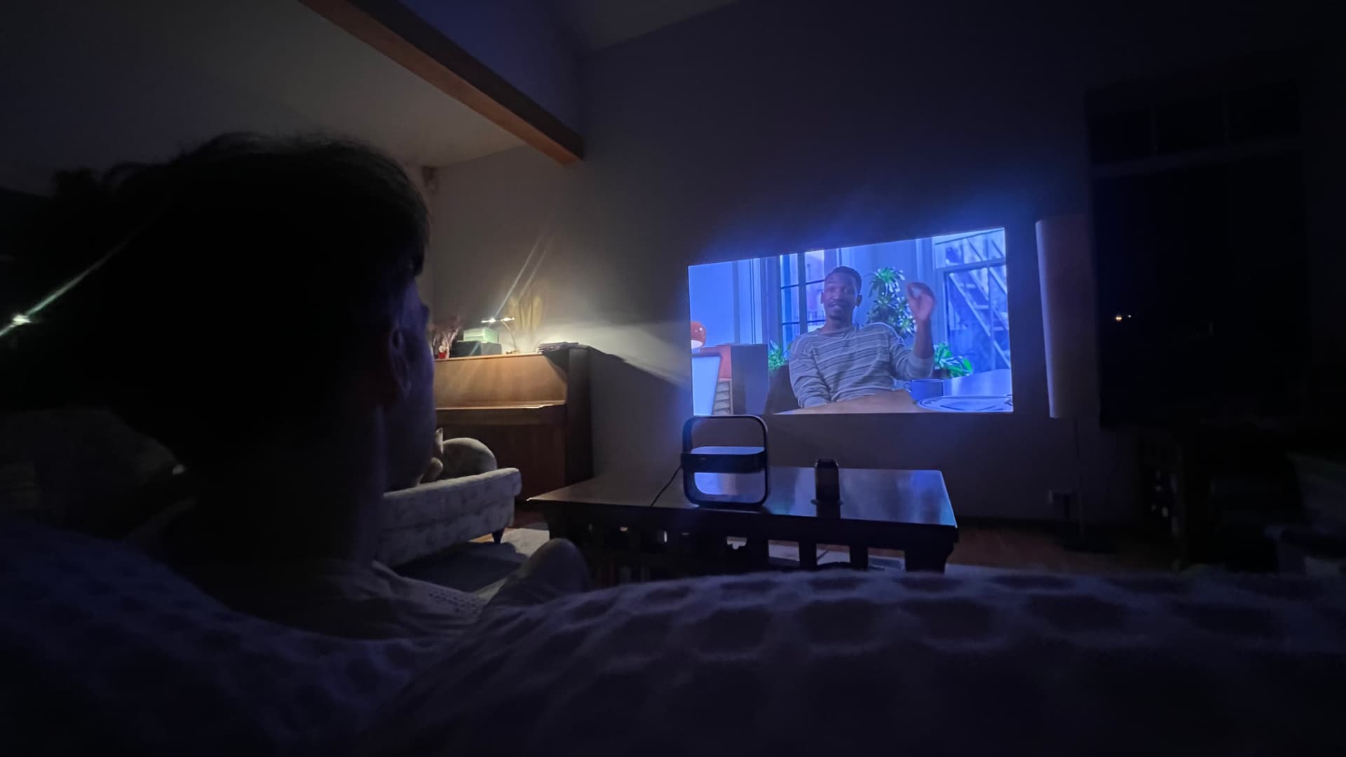 Lights off, movie on