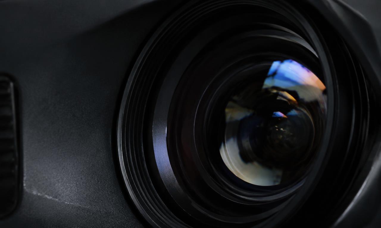 Projector lens close-up